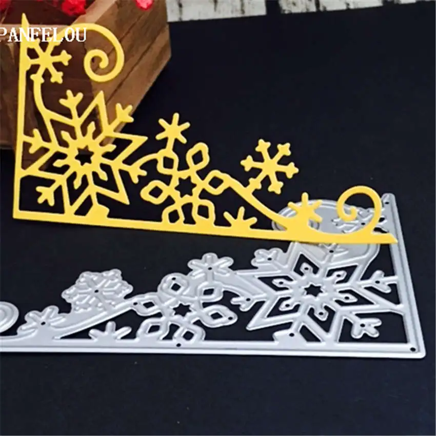 

PANFELOU Metal craft Angle snow paper die cutting dies for Scrapbooking/DIY Christmas Halloween Greeting cards