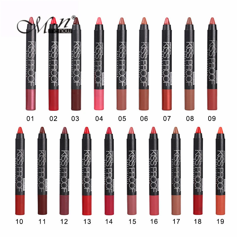 

72Pcs/lot MENOW Cosmetic Kissproof Matte Lipstick Makeup Batom Lip Pencil With Long Lasting Effect Waterproof Lipgloss For Woman