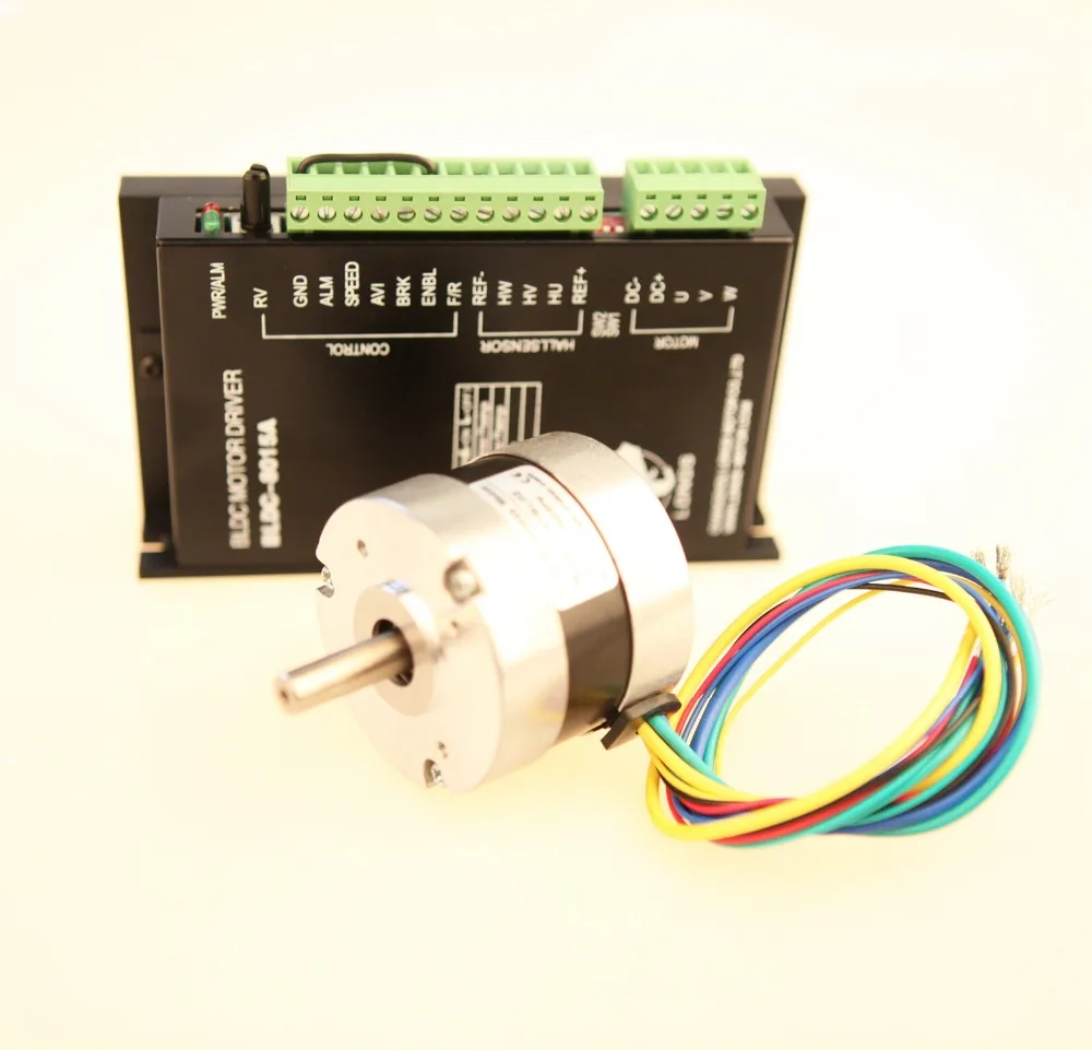 Бесщеточный двигатель DC 57BL02 34W 24V 3000RPM драйвер BLDC-8015A для автомобиля