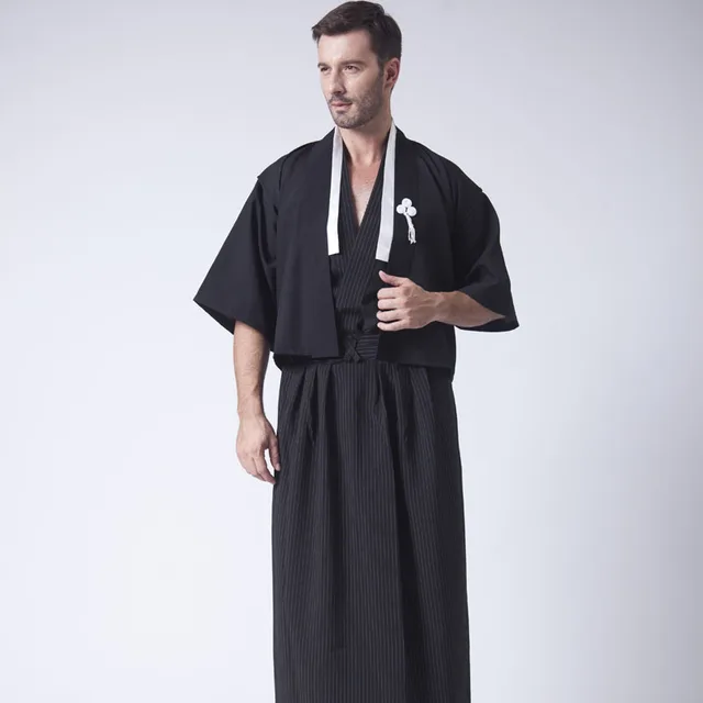 Japanese kimono dress men's kimono bathrobe cos clothing warrior take ...