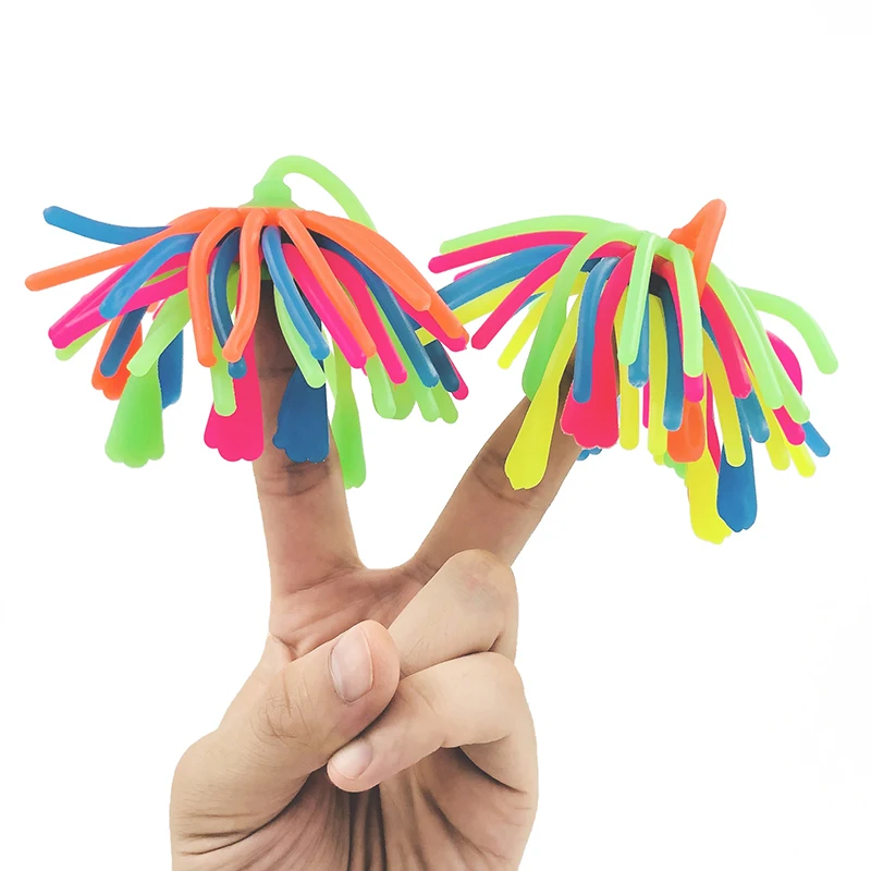 TPR Squishy Rope Noodle Ball Soft AntiStress Decompression Rope Pressure Funny Squishies Extrusion Toy Wholesale