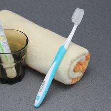 PASA 1 шт. двойная Ультрамягкая зубная щетка не повредит десны очистка полости рта Антибактериальный уход нано зубная щетка Белые головки для взрослых