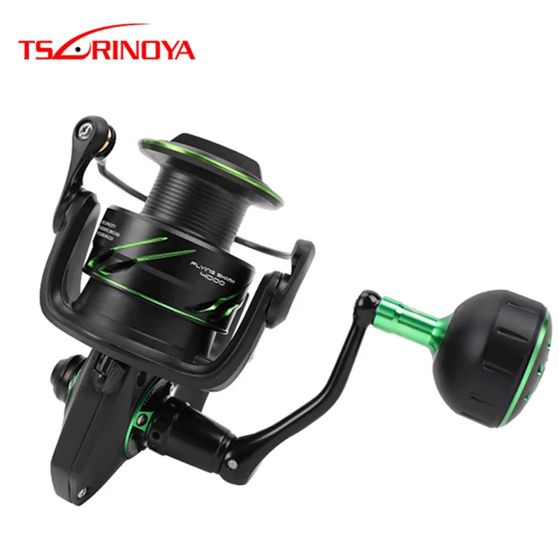 

TSURINOYA Spinning Fishing Reel 6.2:1 Gear 11+1BB 12Kg Max Drag Full Metal Body Spinning Reel For Saltwater FLYING SHARK4/5000