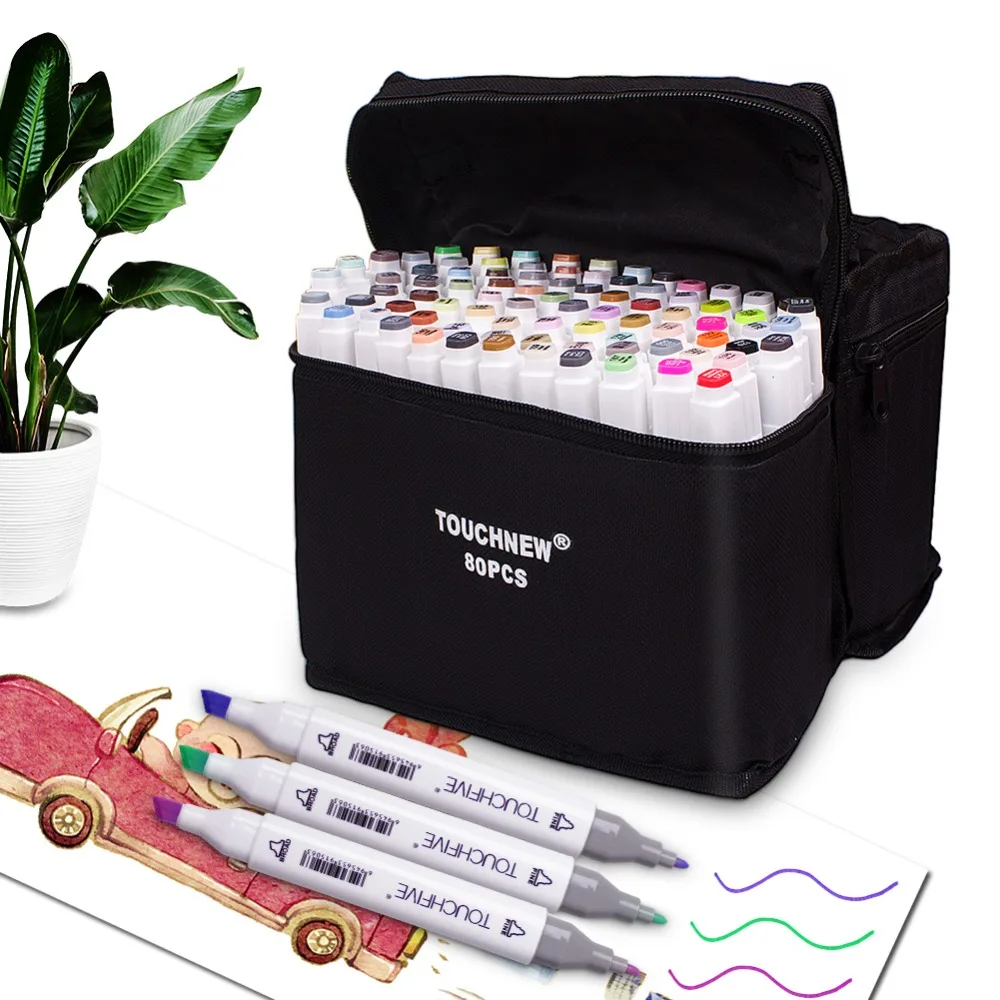 TOUCHNEW 30/40/60/80/168 Color Dual Tip Skin Tone Alcohol based Markers