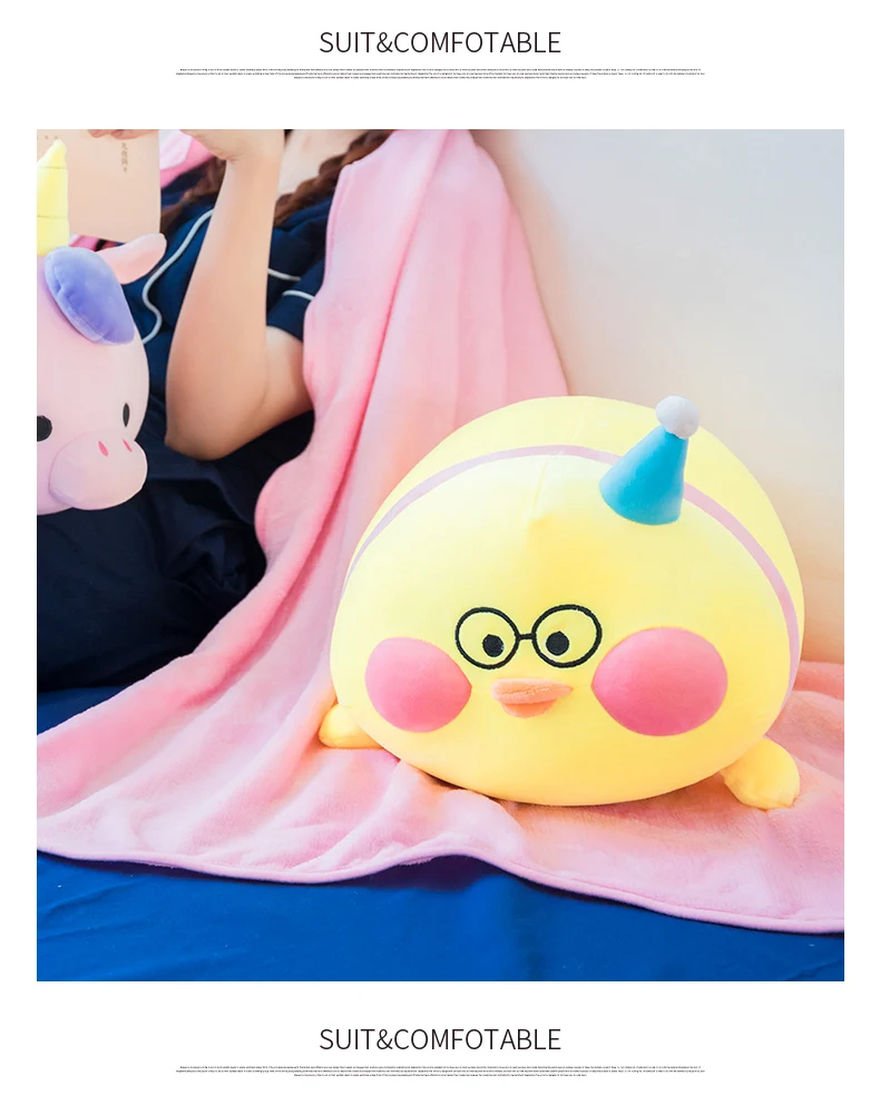 Travesseiro com Cobertor Bonito dos Desenhos Assento de Carro 2 em 1 Pelúcia Flanela Animados Leão Pouco Amarelo Pato Almofada Sofá Cobertor Brinquedo Novo 1 Pçs 6 High Quality Brinquedos e hobbies