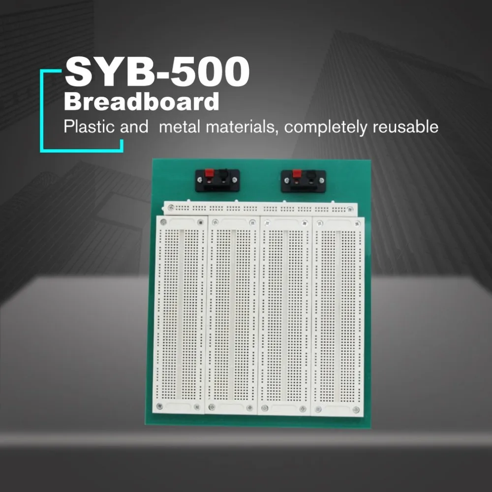 

SYB-500 Mini Solderless Prototype Breadboard Protoboard PCB Universal Circuit Test Board DIY Tools Reusable Bread Board