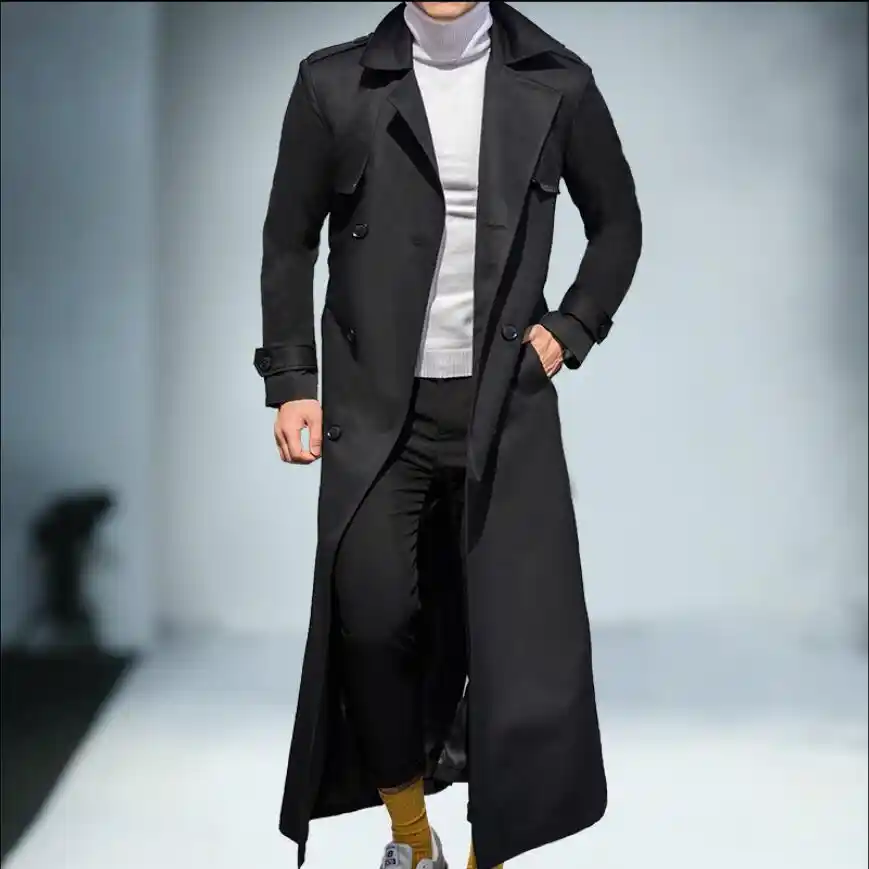 super long trench coat