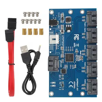 

1 To 5 Port SATA Expansion Card Expansion Card SATA Port Multiplier 3.0Gbit/s