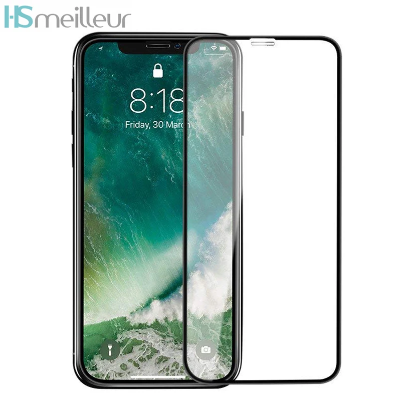 

Hsmeilleur For iPhone XS Max Screen Protector Protective Film For iPhone XS Max XR X 8 7 6 6S Plus Verre Trempe Ecran Protection