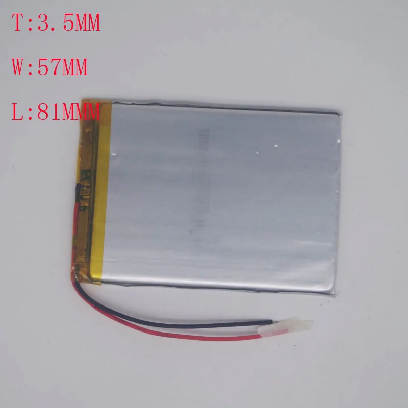 

355580/355781 3.7V Polymer Lithium battery ultra-thin battery for tablet 2000mah