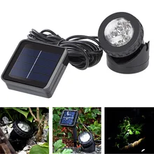 1 шт. Солнечный светодиодный осветительный прожектор лампа Водонепроницаемая для Садовый бассейн, Пруд Открытый MAL999