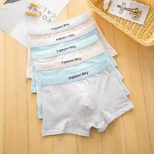 Новое поступление, Высокое качество для маленьких мальчиков шорты-боксеры трусики Дети одноцветное детское нижнее белье 2-13years 5 шт./лот