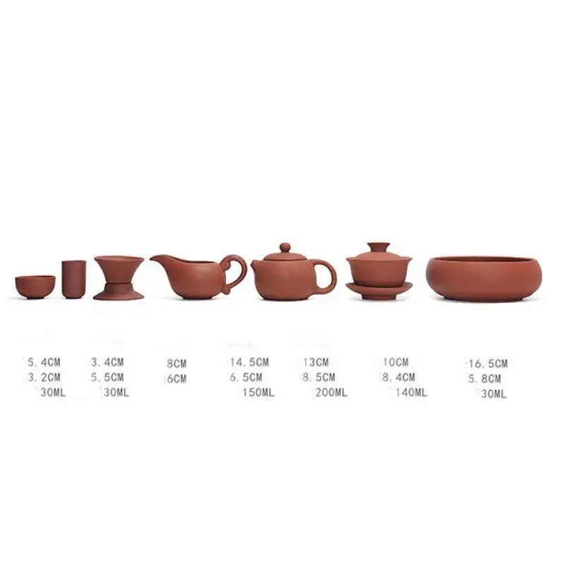 BEST QUALITY Durable Gaiwan Teapot Cup Chinese Kung Fu Tea Set Brown Ceramics Teaware For Home Family Handmade D