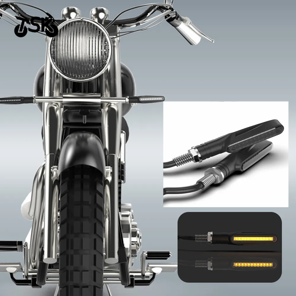 

Motorcycle M10 Universal LED Turn Signal Indicator Amber Light 12V Flowing Sequential arrow light