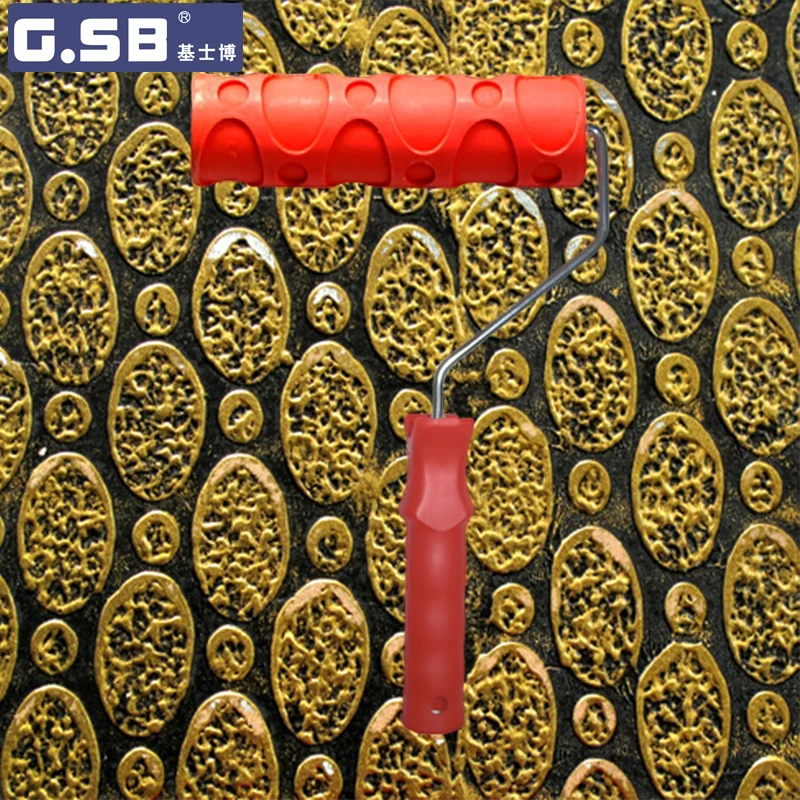 

Free shipping Free shipping 7" Free shipping Net Pattern Paint Roller for Wall Decoration GSB tools NO.023 Paint tool