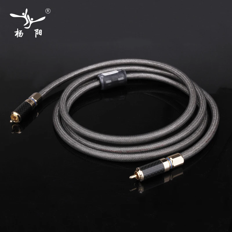 Посеребренный Hi Fi Цифровой коаксиальный кабель YYAUDIO высокопроизводительный ЦАП