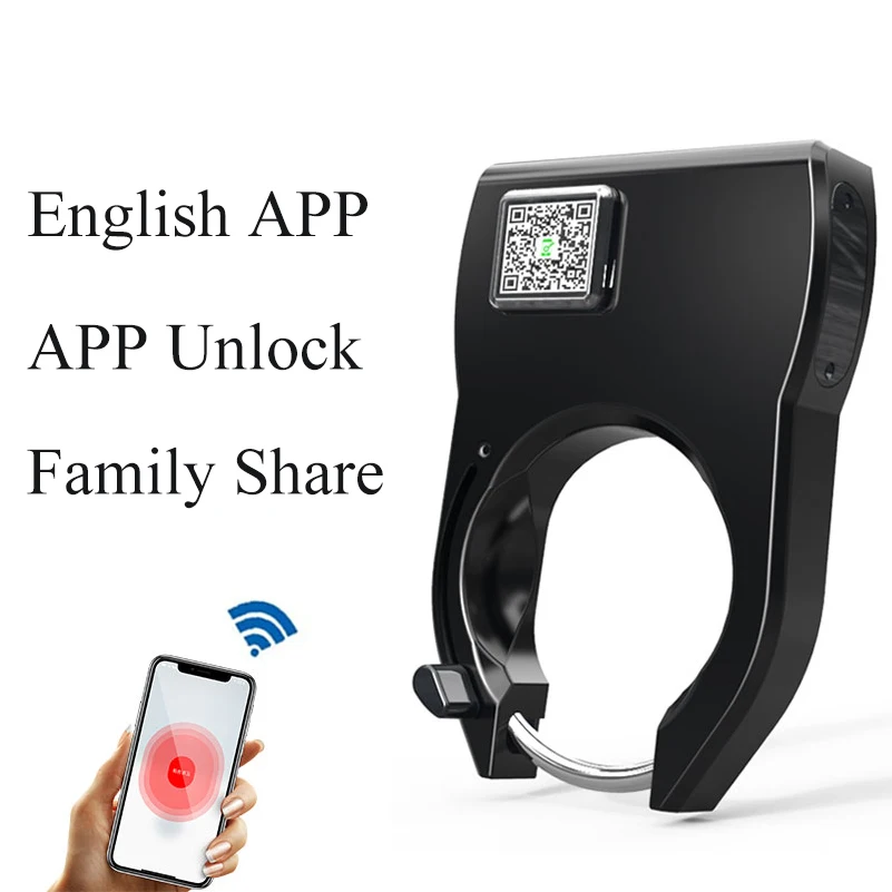 

Bike Lock Bluetooth Smart Lock Anti Theft Alarm Keyless Phone APP Control Waterproof Bicycle Lock