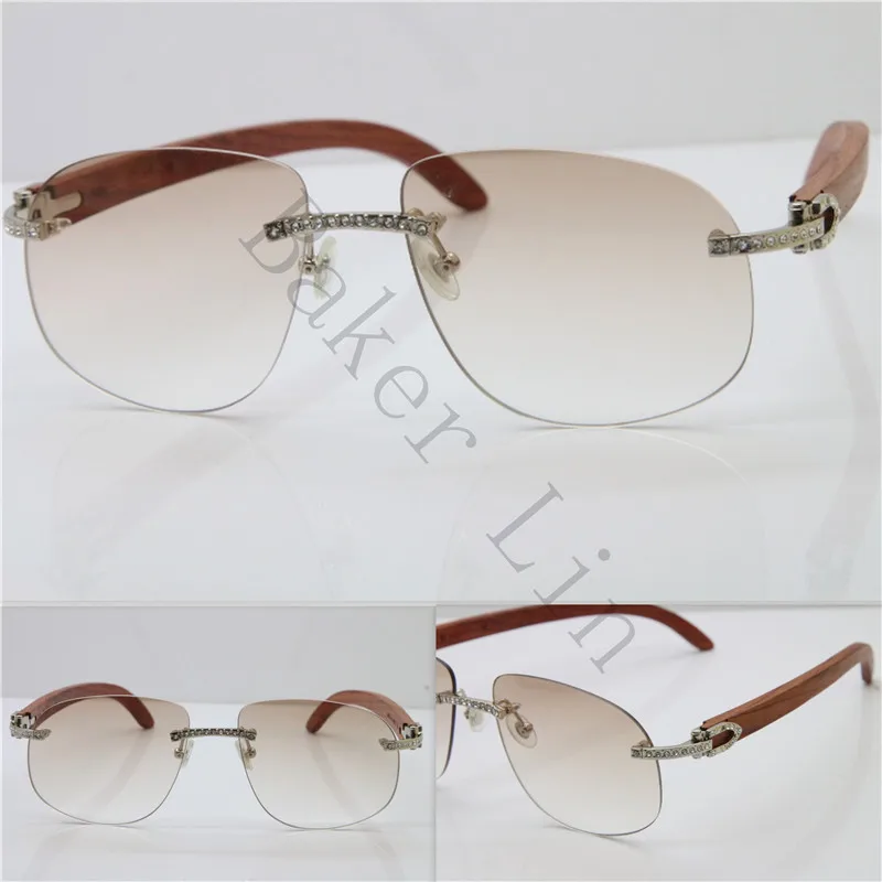 Cartier Rimless T8100928 Original Black Buffalo Horn Sunglasses in Gold Brown Lens (3)