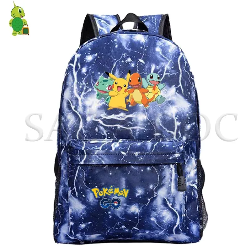 23 Pokemon сумка Mochila для женщин и мужчин Pikachu Eevee рюкзак Galaxy Space школьные сумки для подростков повседневные дорожные рюкзаки для ноутбука - Цвет: 23