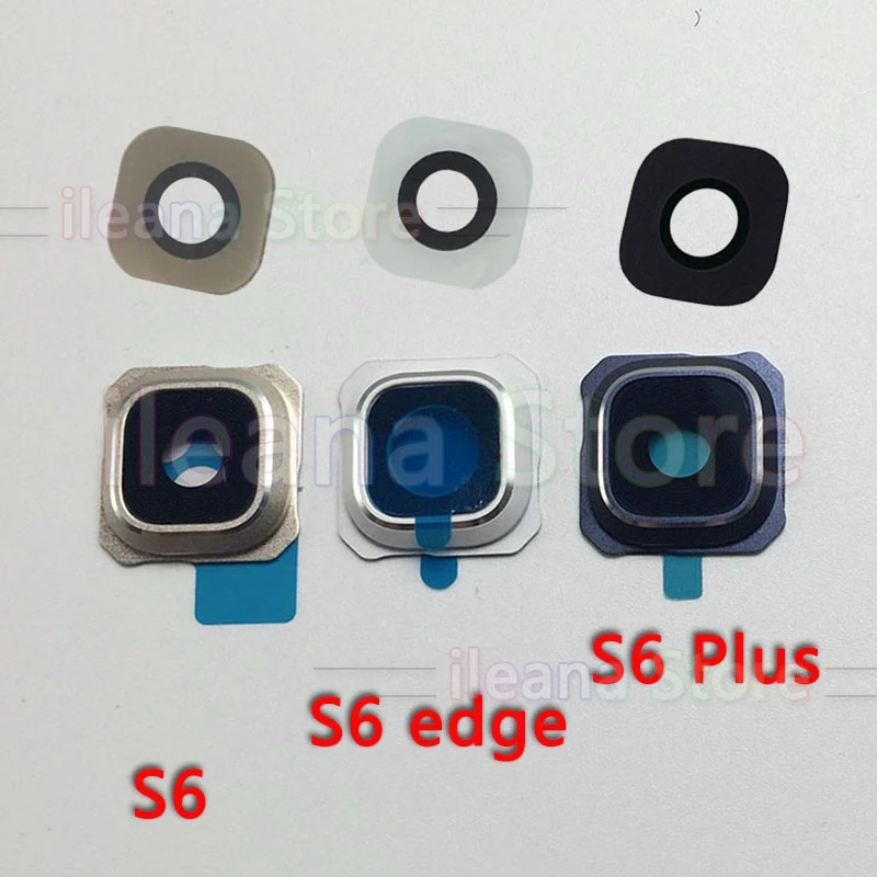 

Camera Ring Glass For Samsung Galaxy S6 edge plus G920 G920f Back Rear Camera Lens Glass Ring Cover With Sticker Repari Parts