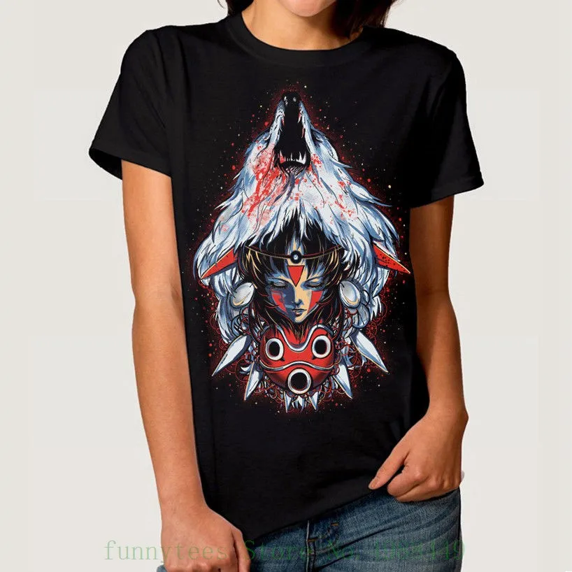 Футболка принцессы Mononoke Art студийная футболка из аниме Ghibli Мужская 100% хлопка всех