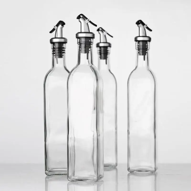 

Hand Control Oil Bottle Set Large-capacity Kitchen Oil, Vinegar Liquid Seasoning Storage Bottles Kitchen Container Accessories