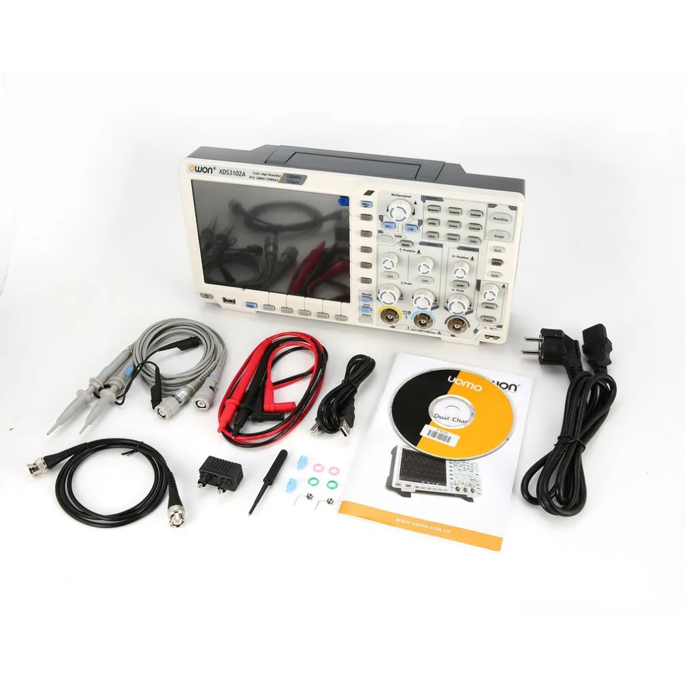 

OWON XDS3102A Dual Channel Deep Memory LCD Display Digital Storage Oscilloscope Scopemeter Scope Meter 100MHz 1GSa/s