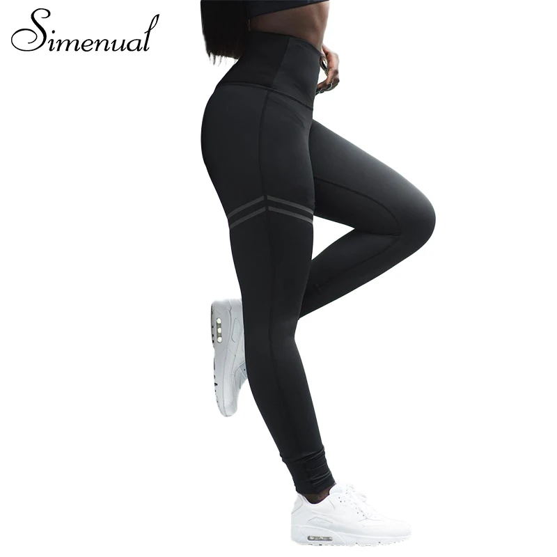 Simenual 2018 New arrival sportswear leggings for women striped slim sexy fitness legging female athleisure bodybuilding pants