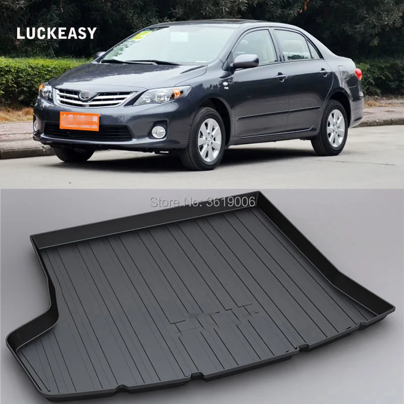 

LUCKEASY Non-Slip Waterproof 3D TPO Trunk Boot Cargo Mat Recycled Durable For Toyota Corolla 10-13 Car-styling