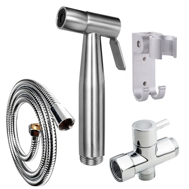 Fdit Bidet de Mano de lat/ón Vintage Rociador de ba/ño Soporte de Cabezal de rociado Kit de Manguera Accesorios de ba/ño