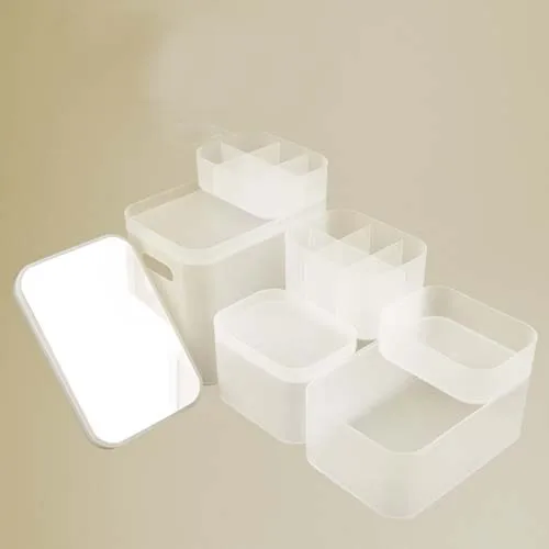 

Combination type frosted cosmetic storage box multipurpose storage case free shipping