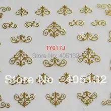 20 листов/партия TY013-TY024 Золотая наклейка наклейки для ногтей клевый стикер для дизайна ногтей