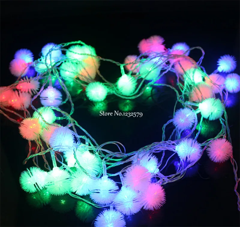 Многоцветный 10 м/20 м/30 м 100/200/300 светодиодный Сказочный струнный светильник Edelweiss Snowball Рождественская елка Свадебный декор праздник