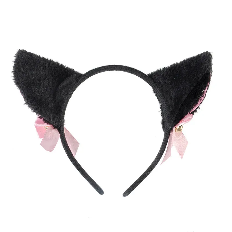 Пикантные Для женщин женские плюшевые кошка животных уши колокольчик горничной Косплэй Hairbands аксессуары для волос вечерние платье Декор