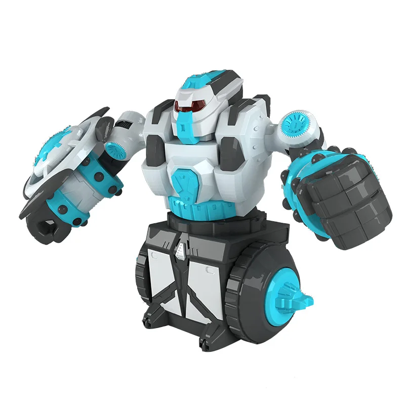 

RC17XZ01B Remote Control Battle Robot Toy Rotate 360 Degrees & Music Sound 2 only / box Blue & Red Robot War Game Kids Gift #D
