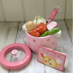 Кэндис Го деревянная игрушка игровой дом клубника серии растительное горячий горшок розовый кухня подарок на день рождения