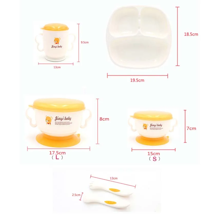 Baby Bowl Set Feeding Cup Bears Baby Bowl Suction Plate Bpa Free Baby Bowls with Spoon Lid Kids Dinnerware Set Baby Bowl Set Feeding Cup Bears Baby Bowl Suction Plate Bpa Free Baby Bowls with Spoon Lid Kids Dinnerware Set