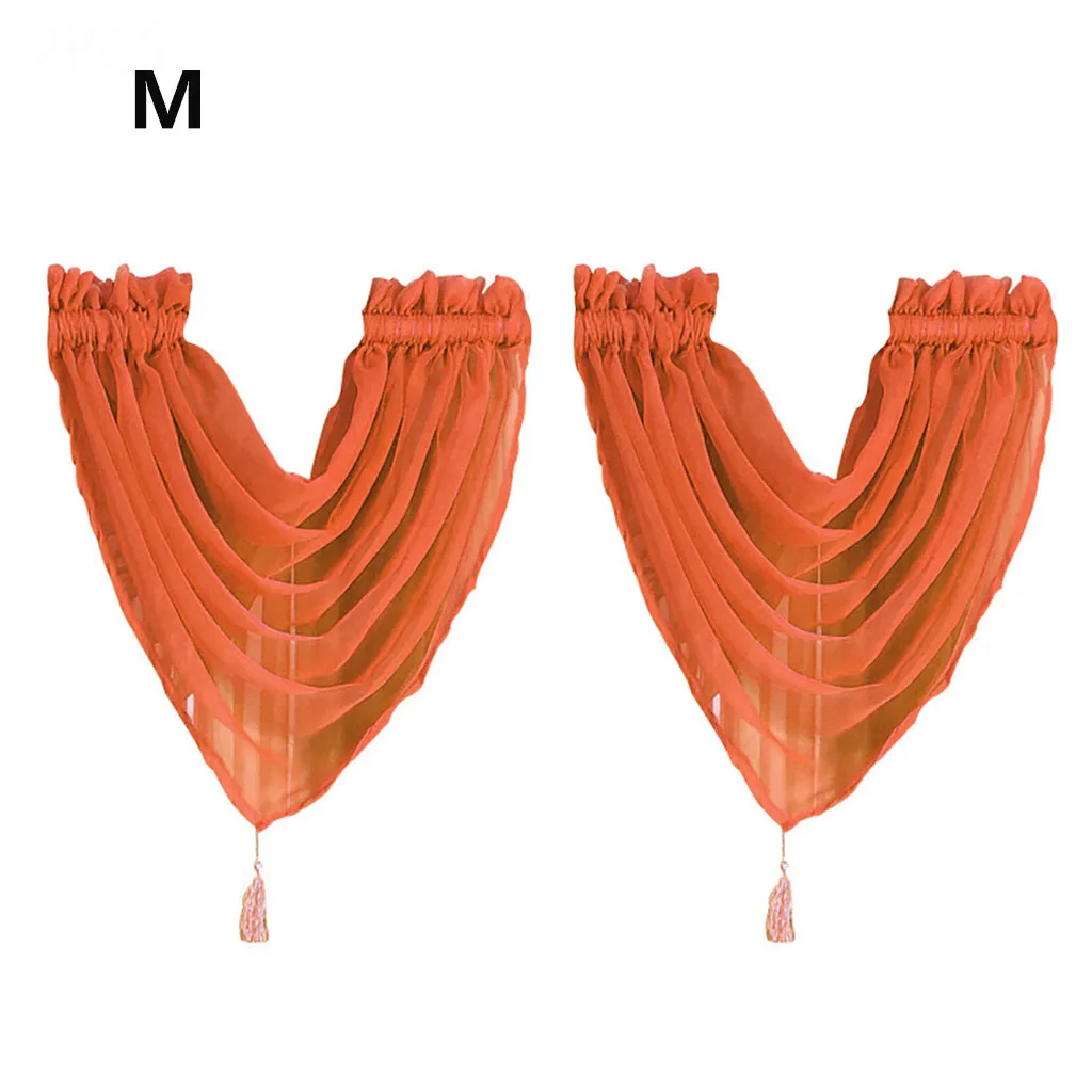 2 шт. вуаль занавески пелмет балдахин чистая занавеска s вуаль Swag драпировка панель отвесный тюль для гостиной современные оконные процедуры