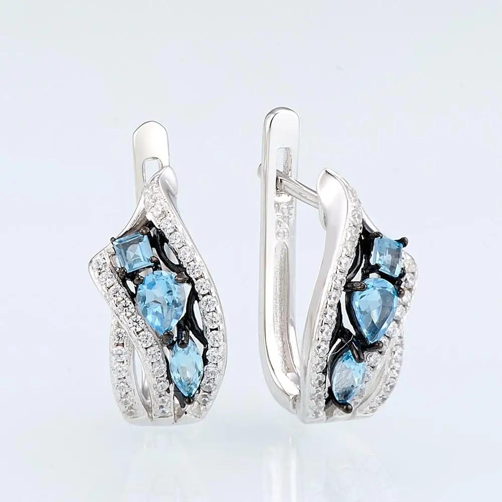 E304633SBLTZSK925-SV1-Silver Earrings-