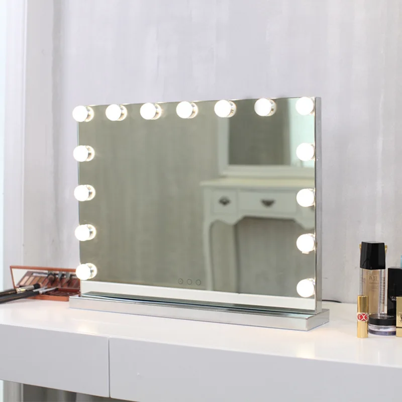  Hollywood Frameless Vanity Mirror with Light Makeup ed s 3Color Cosmetic Adjustable Touch Screen
