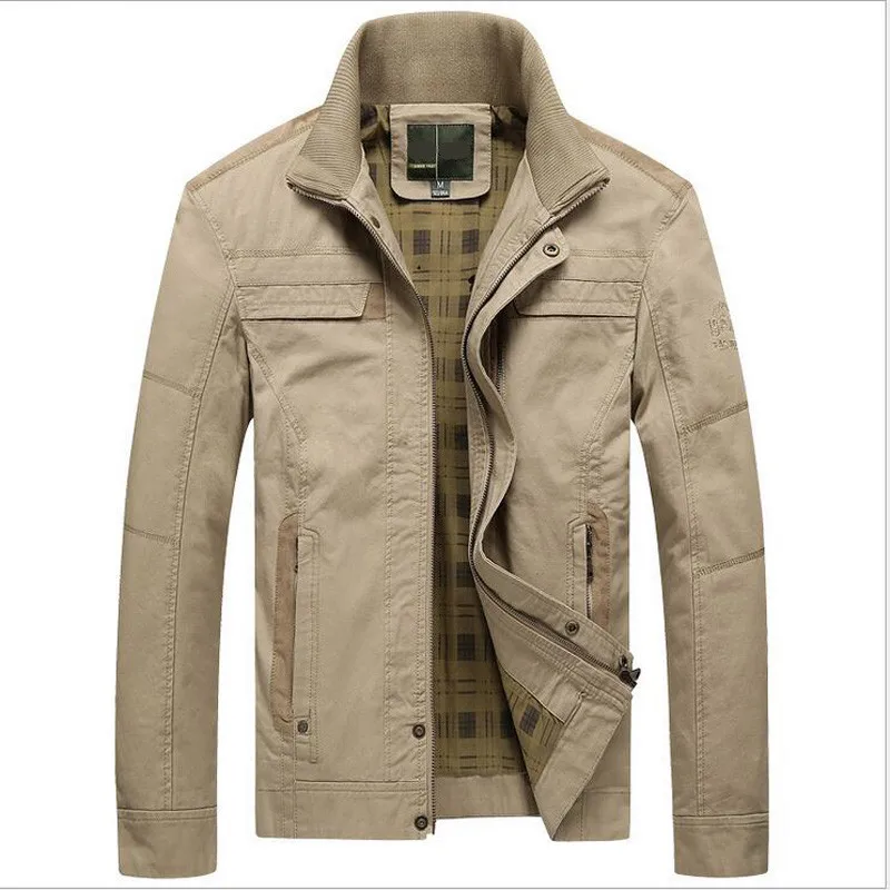 Men's Jacket khaki and army green colors Male Overcoat Casual Solid Jacket NEW Men's Jacket