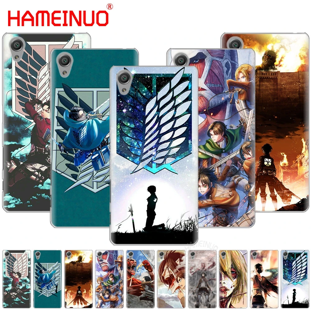 

HAMEINUO Anime Japanese attack on Titan Cover phone Case for sony xperia z2 z3 z4 z5 mini plus aqua M4 M5 E4 E5 E6 C4 C5