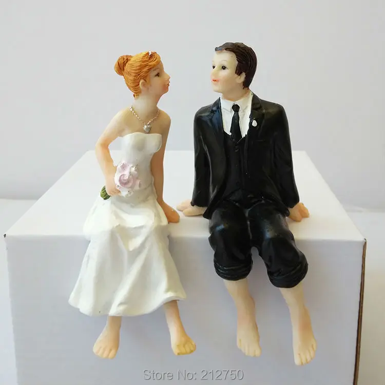

Free shipping bride groom romantic love cake toppers wedding party decoration