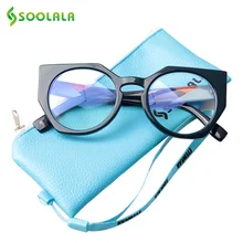 SOOLALA нерегулярные анти синий свет блокирующие очки для мужчин и женщин Кошачий глаз Спящая лучше компьютерная игровая защита оптические очки