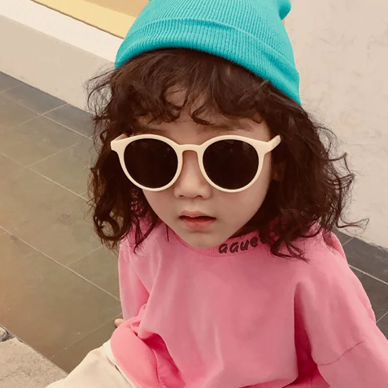 iboode Retro Round Kids Sunglasses Boys Girls UV400 Child Sun Glasses Vintage Simple Children Shades Goggles Oculos De Sol