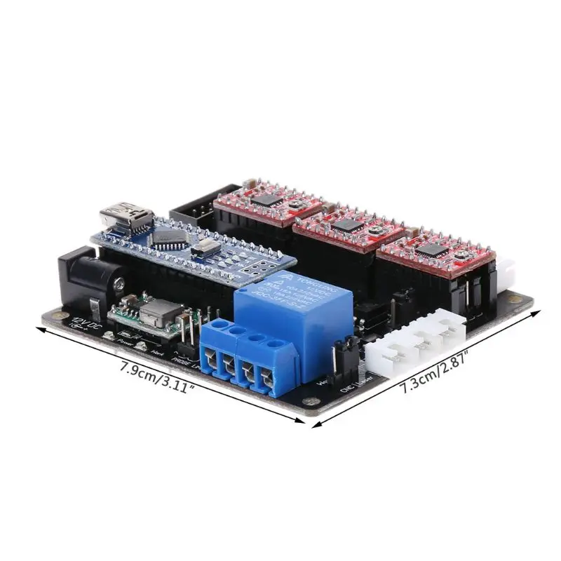  Placa de controlador láser GRBL CNC USB 3 ejes Placa de controlador de Motor paso a paso