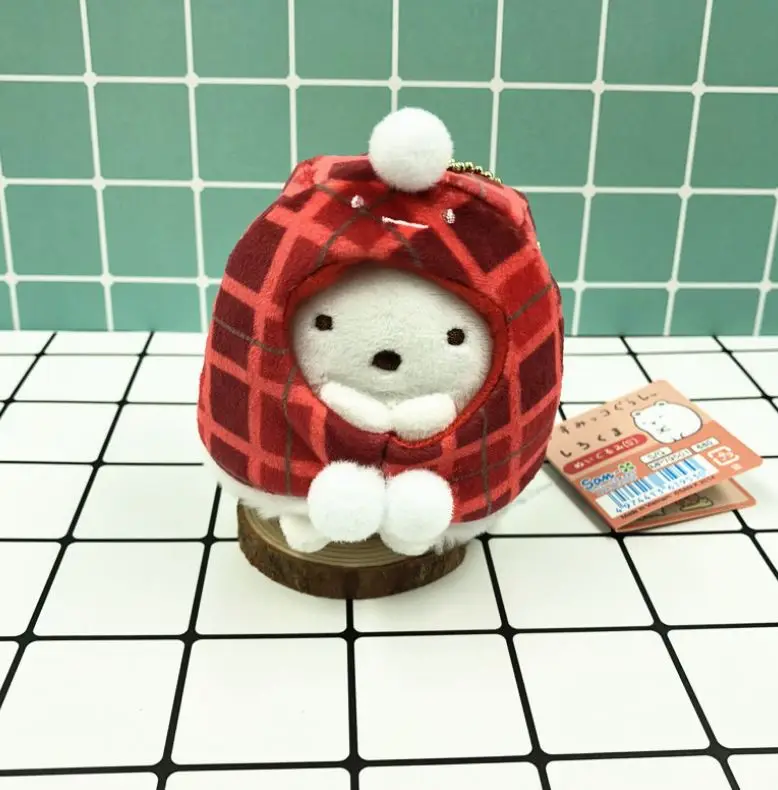1 шт. милые японские Sumikko Corner San-X Corner био плюшевые игрушки брелки ручной биологический плащ кулон в виде животного подарки для девочек