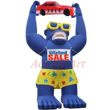 Пользовательские 20 футов высотой с автомобилем и рекламная надувная конструкция и промо-акции надувная Горилла