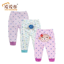 3 шт./партия, штаны для малышей леггинсы для маленьких девочек с вышитыми рисунками животных штаны на лето и весну штаны для мальчиков штаны для малышей от 0 до 24 месяцев