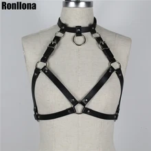 Дерзкий кожаный жгут БДСМ для женщин Секс Связывание пастельный Готический женское белье Ddlg одежда панк фетиш эротический порно регулируемый ремень рейв наряд